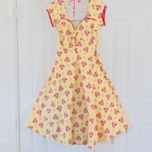 Pinup Rockabilly floral swing dress